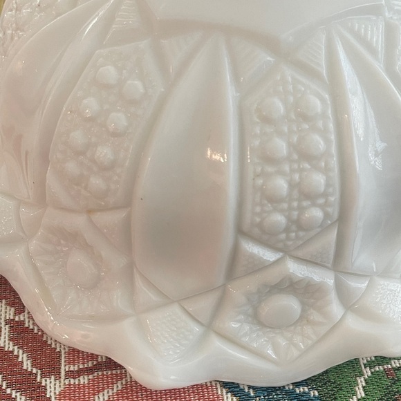 Elegant White Milk Glass Pedestal Vase - Picture 3 of 4